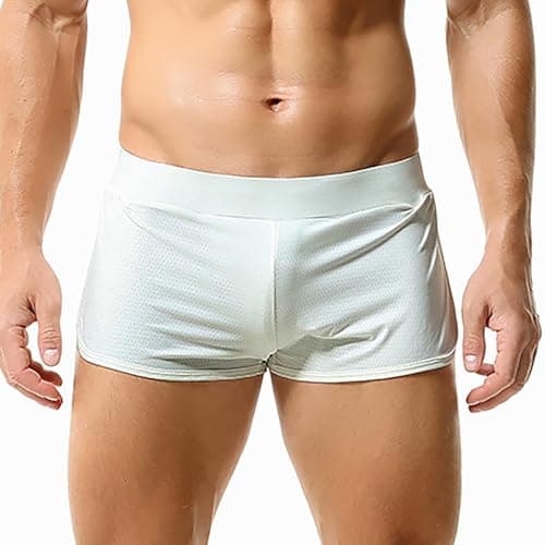 Split Side Boxers Men Mens Boxers Classic Sport Comfy Pyjamas Boxer Shorts Lightweight Sleepwear Shorts Moisture Wicking Mini Underwear Sexy Breathable Underpants Comfy Running Panties — view 2