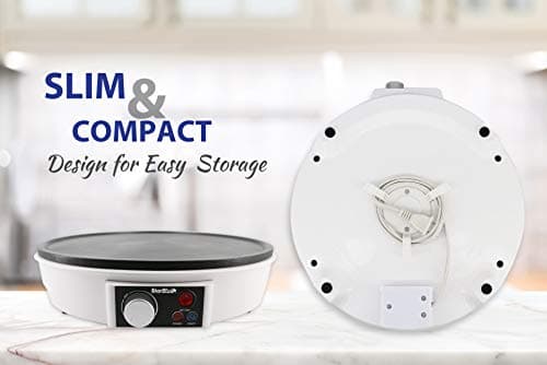 30.5cm Electric Pancake & Crepe Maker by StarBlue with FREE Recipes e-book and Wooden Spatula - AC 220-240V 50/60Hz 1000W, UK Plug, Europe Adapter Included — view 6