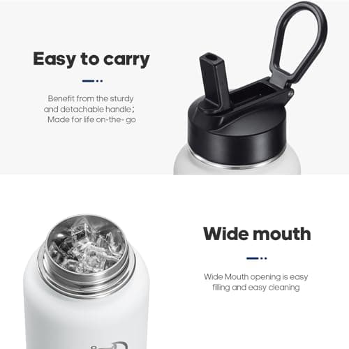 HydroPal Vacuum Insulated 500ml Stainless Steel Water Bottle with Dual Lids — view 4
