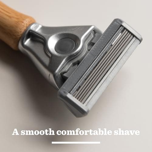 Bulldog Skincare - Original Bamboo Razor Multipack, Smooth Glide Razor Handle Plus 9 Blade Refills for Men — view 3