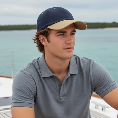 YAMEIZE Trendy Color Splicing Baseball Cap - for Women Men Hat UV Protection Unisex Sun Hat Sunscreen Adjustable Baseball Hat Travel Outdoor (UK, Alpha, One Size, Navy Khaki) — view 6