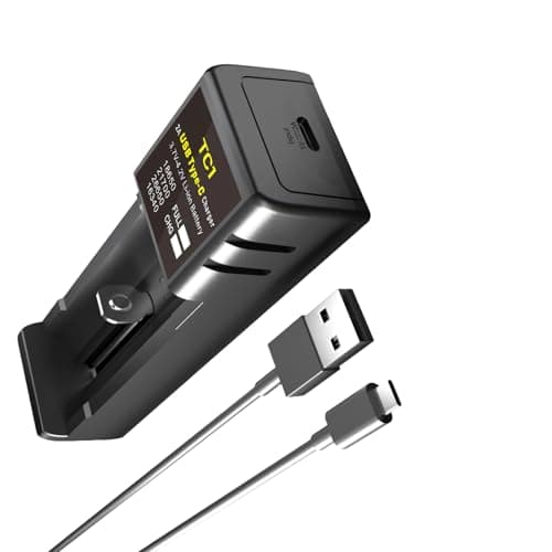 ljhnba Intelligent General Single Slot Battery Chargers with LED Indicates Suitable for 18650 21700 26650 32650 Lithium Batteries Portable Battery Device — view 6