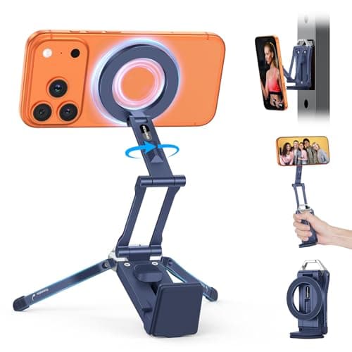 OMOTON TP02 360° Rotating for MagSafe Tripod, for Vlog, Travel, Navy Blue