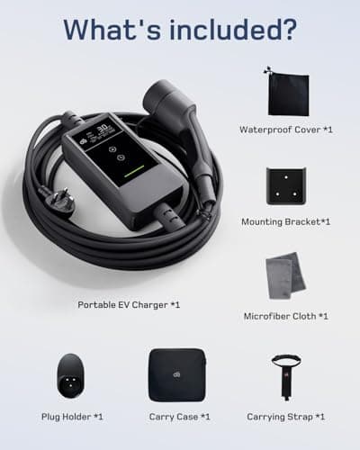 dé EV Charger 3 Pin Plug 10m with App, 3.12kW Electric Car Charger Type 2 — view 6