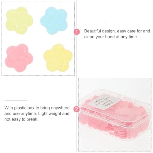 WRITWAA Disposable Travel Soap Sheets Pocket Size 10pcs with Plastic Box Hand Wash Mini Soap Paper Lightweight Random Color for Travel and Back to School Outdoor Use — view 4