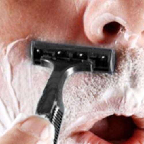 DIYEAH Hair Trimmer for Girl Disposable Non-slip Double-layer Carbon Steel Razor for Women Men, Black, 10pcs, Portable for Back and Arm Shaving, Travel and Personal Care — view 6