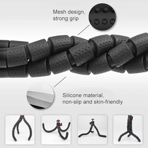 REFLEX CAMERA Flexible Mini Octopus Tripod 1/4'' Screw | Adjustable Bendable Legs Compatible with Canon, Nikon, Sony, Go Pro, Insta | Portable Travel Tripod for Photography & Vlogging — view 5
