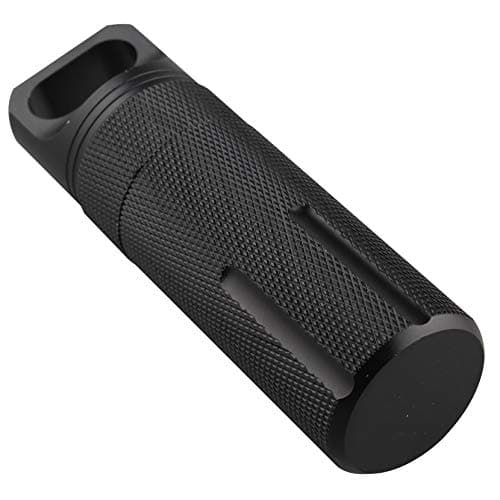 Jopto Military Grade Air-Tight EDC Accessory Case Waterproof Pill Fob Medicine Capsule Seal Bottle Keychain Outdoor Survival Storage Equipment Metal Aluminum Container Holder Dry Box Emergency Tool — view 3