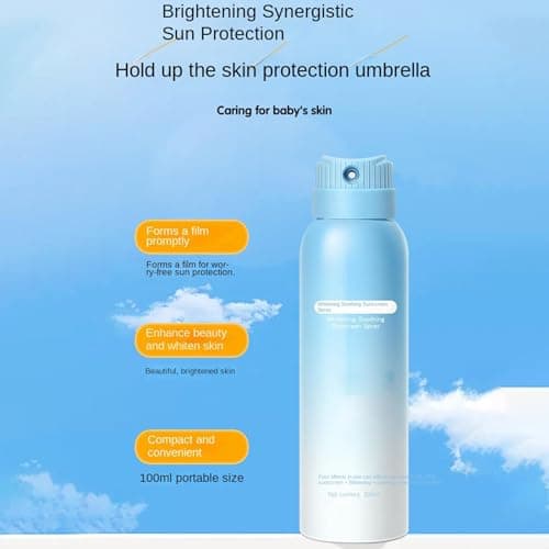 Body Face Sunscreen Mist, Spf 50+ Waterproof Sunscreen Spray, 100ml Lightweight Brightening Sun Protection Spray for Outdoor Sports Beach Hiking Climbing Travel Vacation Daily Use — view 5