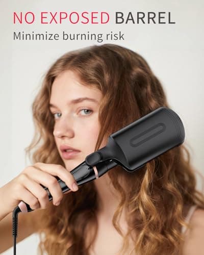 5 in 1 Curling Iron, Curling Wand Set with Hair Crimper Waver and 4 Interchangeable Ceramic Barrels (0.35"-1.25''), Fast Heating Dual Voltage Hair Curler Gifts for Women All Hair Types and Travel Use — view 2