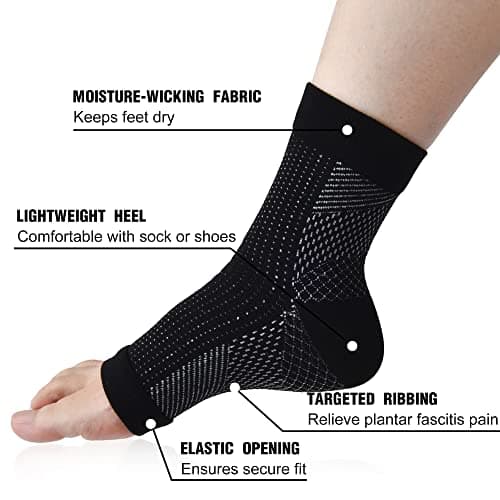 Home Holic 4 Pairs Ankle Support Neuropathy Compression Socks for Women Men Medical Plantar Fasciitis Socks Ankle Strap Brace Achilles Tendonitis Foot Support — view 2