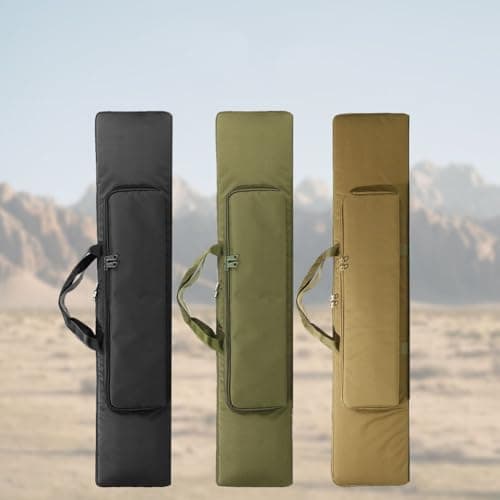 Zoegneer Waterproof Fishing Rod Bag 120cm Portable Short Model Tackle Storage Case with Shoulder Strap for Outdoor Travel Camping Black Green Khaki 600D PVC Oxford Fabric Large Ca(black) — view 2