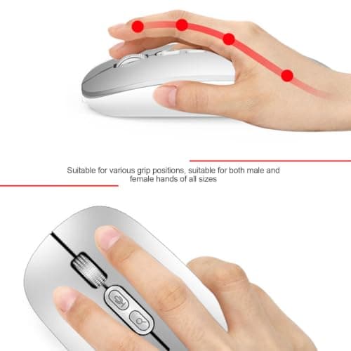 Wireless Mouse for Laptop | 2.4G Voice Typing Mouse | 1600DPI, Silent Click, Voice Recognition/Search/Input, Portable 28 Languages Translator for PC Laptop — view 5