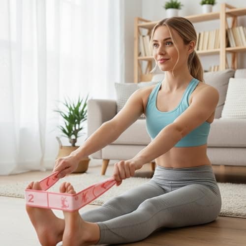 Stretch Bands for Exercise 8-Section Elastic Fitness — view 3