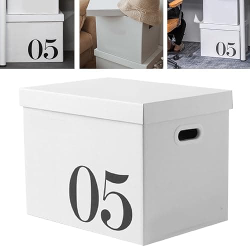 ZJchao Moving Boxes Medium and Large with Lid for Storage Packing Moving Cardboard Boxes Large Capacity fit for Store Books and Stationery Moving Boxes for Dormitory Packaging No.5 Box — view 3