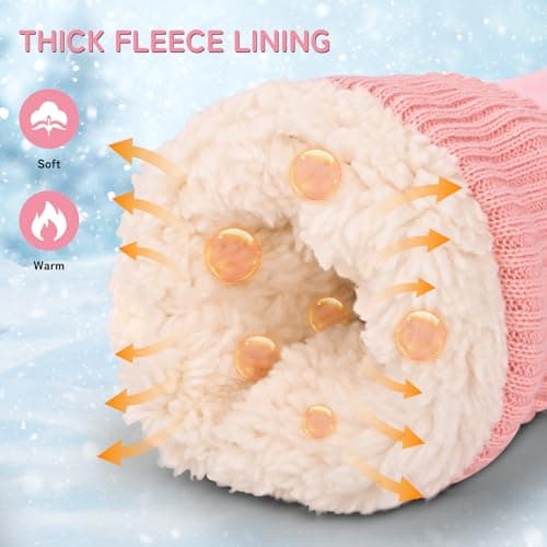 HZHSGLY Kids Ski Gloves, Kids Ski Mittens Winter Warm Waterproof Anti Slip Adjustable Wristband Snow Mittens for Skiing Snowboarding Winter Outdoor Sport (Pink, 4-8 Years) — view 4