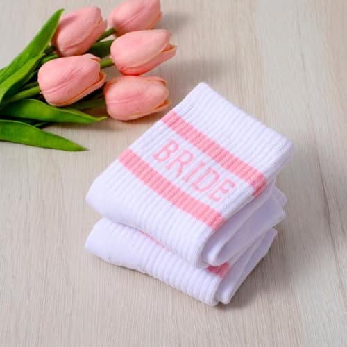 Mabor Bride Socks for Women, Something Pink Gift for Wedding — view 6