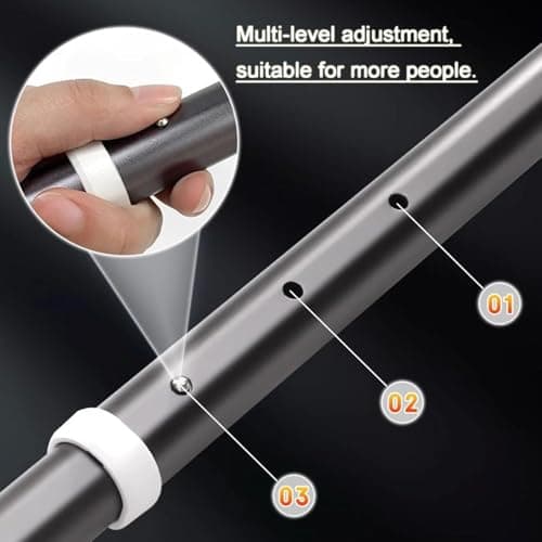 Nordic Walking Poles Telescopic Walking Lightweight T-handle Hiking Stick Adjustable Dual-purpose Hiking Poles For Women And Men, Black, 38~105cm — view 6