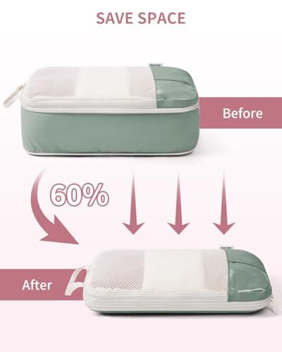 Narwey 6 Set Compression Packing Cubes for Suitcases, Travel Packing Bags — view 3