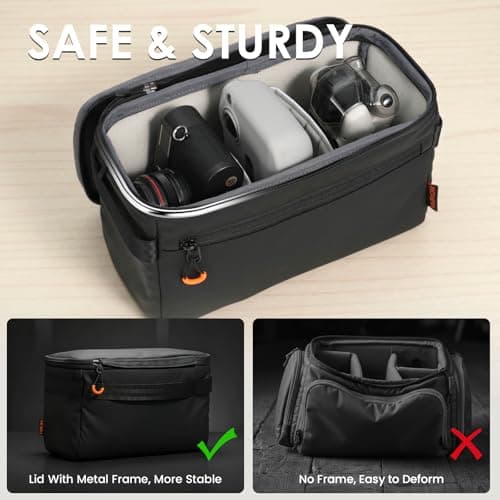 TARION Camera Cube Insert for Backpack Padded Camera Bag Insert Metal Frame — view 5