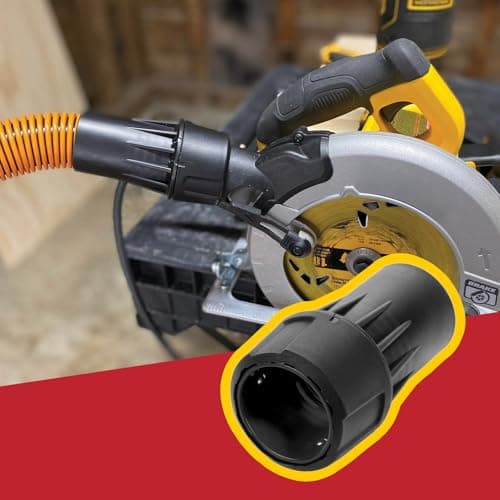 SPARES2GO Universal Vacuum Adapter for Dewalt Extractor Hose DWV9000-XJ DWV9000 Air Lock Quick Connector for Sander, Planer, Jigsaw, Mitre Saw, Circular Saw, SDS Drill, Drywall Sanders — view 4
