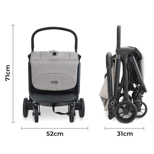 My Babiie MBX7 Autofold Stroller – from Birth to 4 Years (22kg), Foldable & Compact, Lightweight, Travel Buggy for Toddlers, Pushchair Includes Rain Cover - Camel — view 5