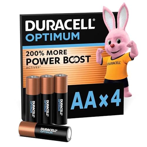 DURACELL Optimum AA Alkaline Batteries (4 Pack) 1.5V, LR06