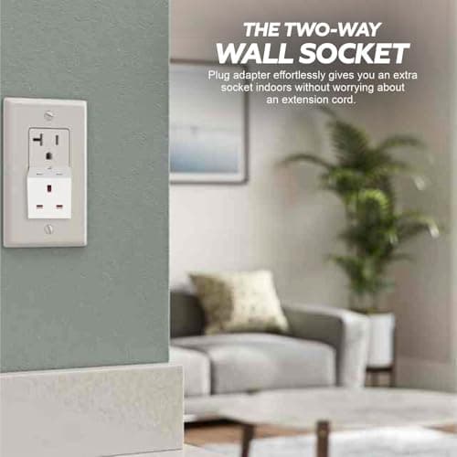 13A 3 Pin UK Plug Adapter – 2 Way Multi Plug Power Adaptor — view 5