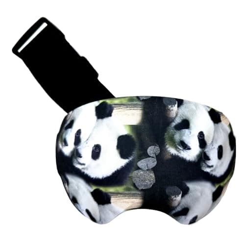 AMMKRO Ski Snowboard Goggle Cover Sleeve Protective Goggle Cover Ski Goggle Cover Protectors Lens Scratch Dust Protection for Travel Storage Accessories (Giant Panda) — view 4