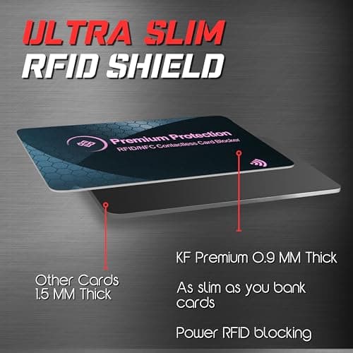 KF-Premium RFID Blocking Cards, Bank & Credit Card Protector, 2 Pack, Pink — view 5