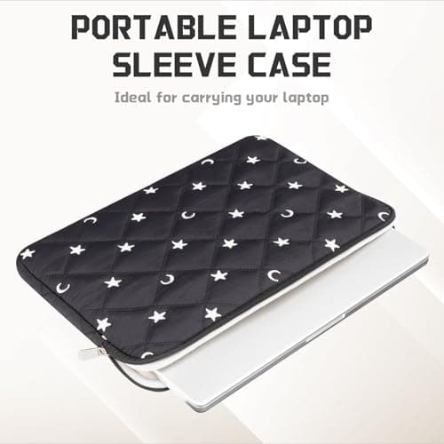 HEDUGO 13 14 inch Laptop Sleeve Bag Portable Laptop Case Soft Lining Carrying Case Padded Computer Pouch Cover Compatible with 13 Inch MacBook Air/Pro 14 Inch MacBook Pro, Black — view 2