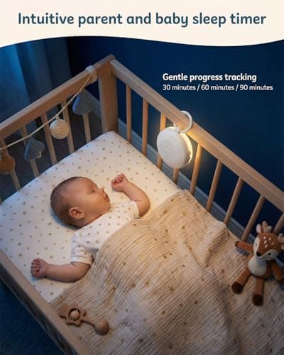 MOXTOYU Portable White Noise Machine for Baby Soothing Sounds, Bluetooth Sleep Aid with Night Light Bluetooth Speaker White Noise Machine Sound Therapy Long-Lasting Power Timer Baby Gifts — view 5