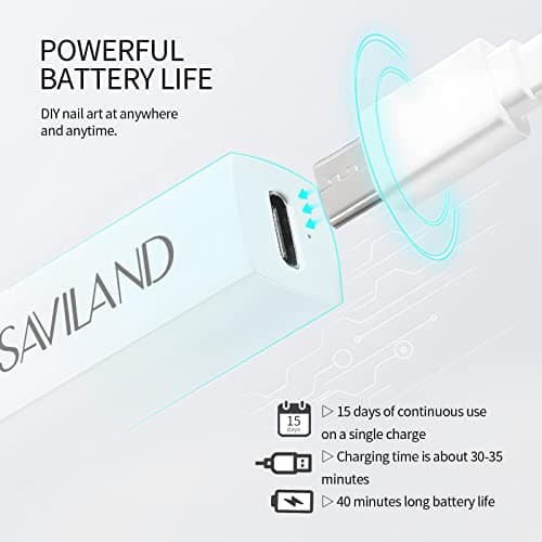 SAVILAND Handheld UV Nail Lamp, 10s Fast Curing Portable for Home or Travel — view 5