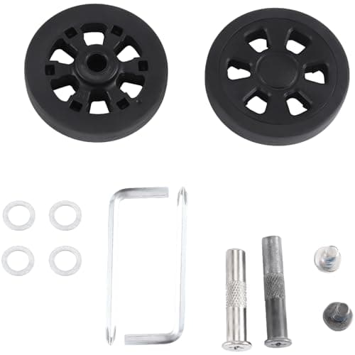 Malloy Set of 2 Luggage Wheel Suitcase Replacement Wheels Eco-Friendly PU Luggage Suitcase PU Swivel Caster Wheels Bearings Repair Kit