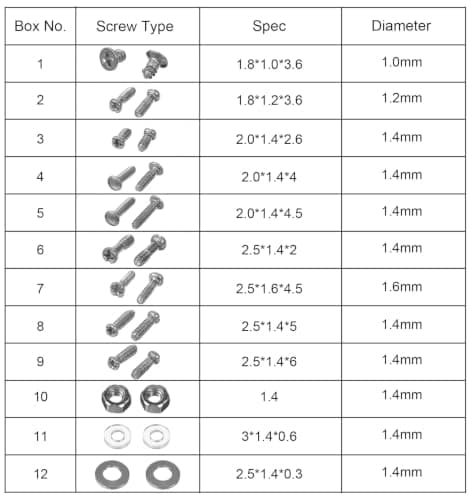 300Pcs Glasses Screws Repair Kit, Screws for Glasses Repair mit Screwdriver — view 3