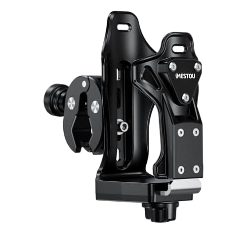 iMESTOU Anti-theft cup holder for motorcycle, water bottle holder for ATV compatible with bottles from 50 to 90 mm, with metal clamp 12.7-33 mm for bicycle, scooter, stroller, etc.