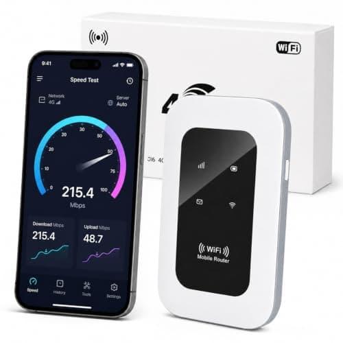 4G MiFi Router WiFi 6, Portable Travel Hotspot with SIM Slot, 150Mbps