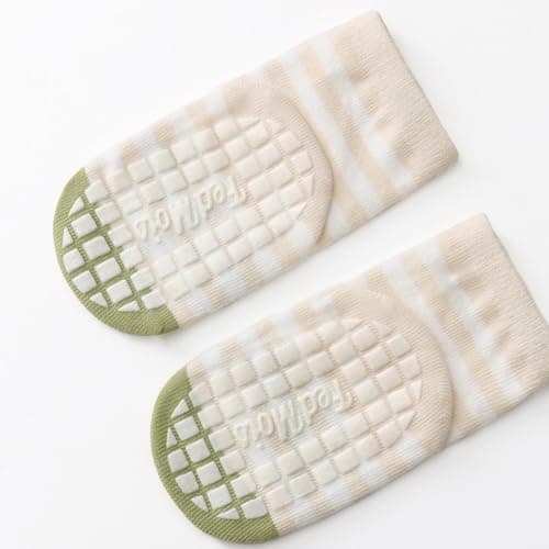FedMois 5 Pairs Baby Kids Anti-slip Socks Cotton non skid Ankle Socks Animals, Fruit, 1-3 years — view 4