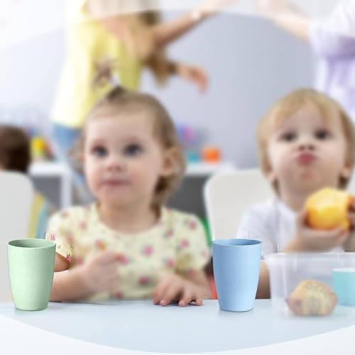 PALUDO 10 Pack Unbreakable Reusable Drinking Cups, 350ml Plastic Tumblers Drinking Cups Set for Kitchen Picnics Outdoor Parties Travels - Dishwasher and Microwave Safe - 5 Colors — view 6