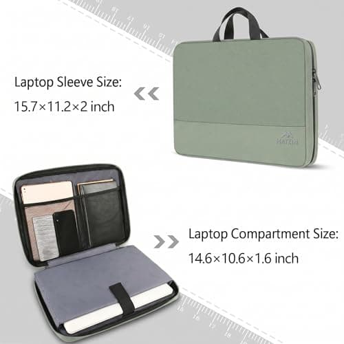 MATEIN Laptop Bag 15.6 Inch, Laptop Case 15.6 Inch for Men, Avocado Green — view 5