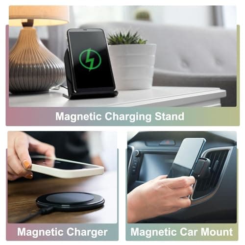 Magnetic Ring - Metal Sheet, Wireless Charging Mount | Slim Magnet Sticker with Strong Suction for Phone Case, Versatile Magnetic Holder for Travel Desk Bedroom Car Electronics Use, 5cm/1.97 inches — view 3