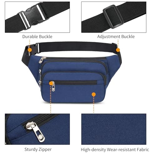 IHIGOGOFA Bumbags Waist Fanny Pack Fashion Bum Bag with 65cm Extended Belt for Dog Walking Climbing Hiking Travel Cycling Girls Ladies Men Women — view 6