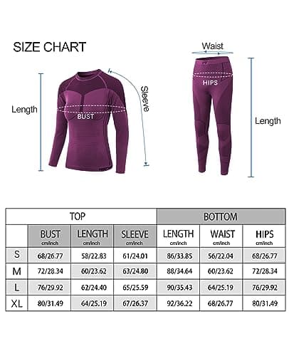 MEETWEE Women's U50 Thermal Underwear, Red, M — view 5