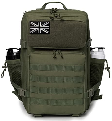 QT&QY Military Tactical Backpacks For Men Army Molle Daypack 25L/35L/45L Lage 3 Day Bug Out Bag Camping Hiking Rucksack With Bottle Holder — view 2