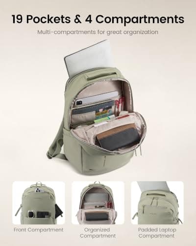 LOVEVOOK Laptop Backpack Womens Men, Lightweight School Bags Work Bag — view 4
