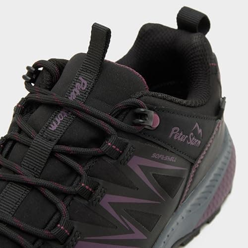 Peter Storm Women's Flight Waterproof Shoes with Softshell Upper, StormShield Protection & Grippy Lug Sole (Black/Purple, UK Footwear Size System, Adult, Women, Numeric, Medium, 8) — view 6