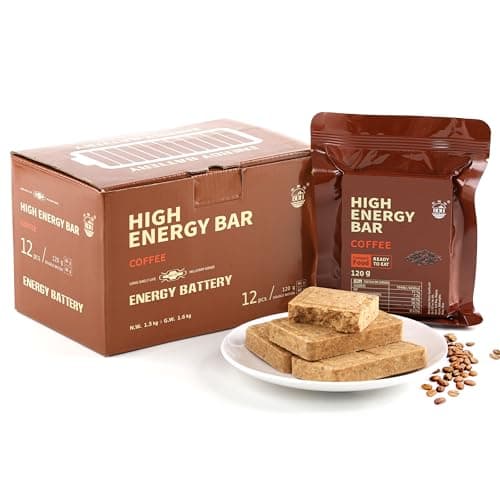 Coffee Flavour Emergency Rations, High Energy Biscuits, 12 Pack