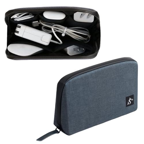 Small Electronics Organizer Travel Case, Cord and Cable Tech Bag Pouch