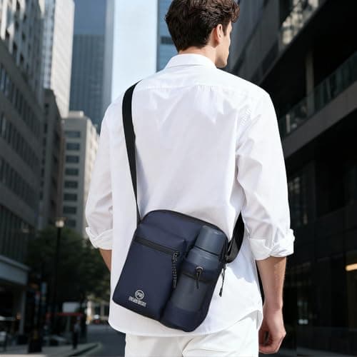 ChioSun Men's Shoulder Bag, Waterproof Water Bottle Messenger Bags(Blue) — view 2