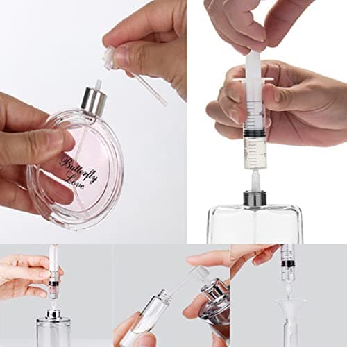 2 Pack 30ml Reusable Plastic Syringe with Extraction Adapters Funnel and Cosmetic Dispenser Pump for Perfumes Transfer to Empty Bottles — view 5